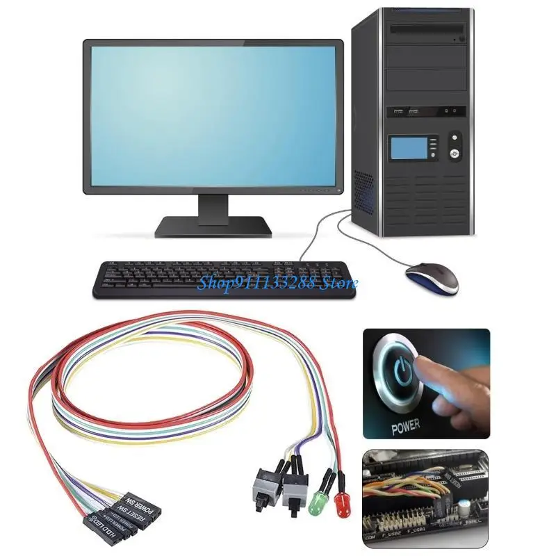 

G88D PC Корпус Передняя рамка сброса сброса сброса HDD -светодиодов кабель 26 дюйма