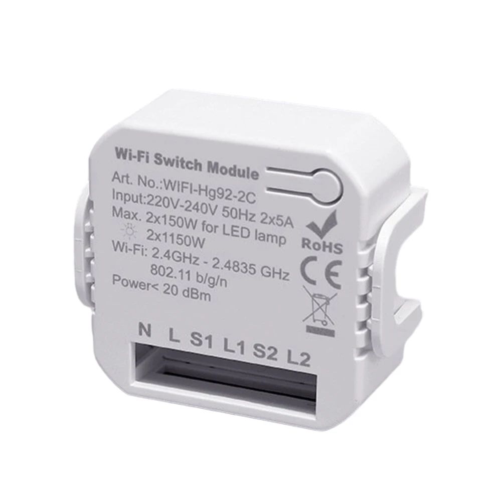 Carcasa de interruptor WIFI inteligente con Graffiti oculto para Control Dual y convertidor, carcasa de disyuntor, 50x45x20mm, 40x40x20mm