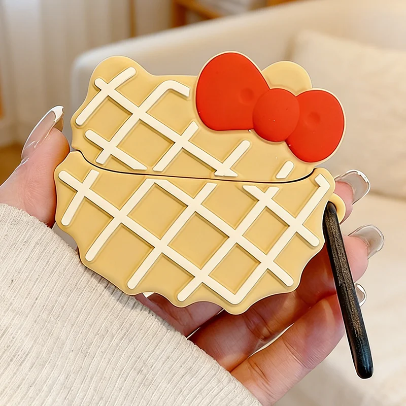 New Case For Samsung Galaxy Buds3 Pro soft Cute Protective Galaxy Buds3 Pro Covers Shockproof Headphone Cases Cartoon waffle