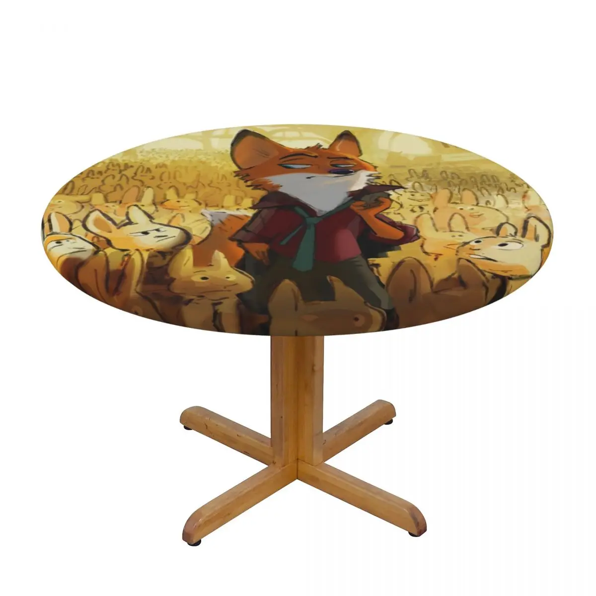 Customized Round Disney Zootopia Tablecloth Fit 40