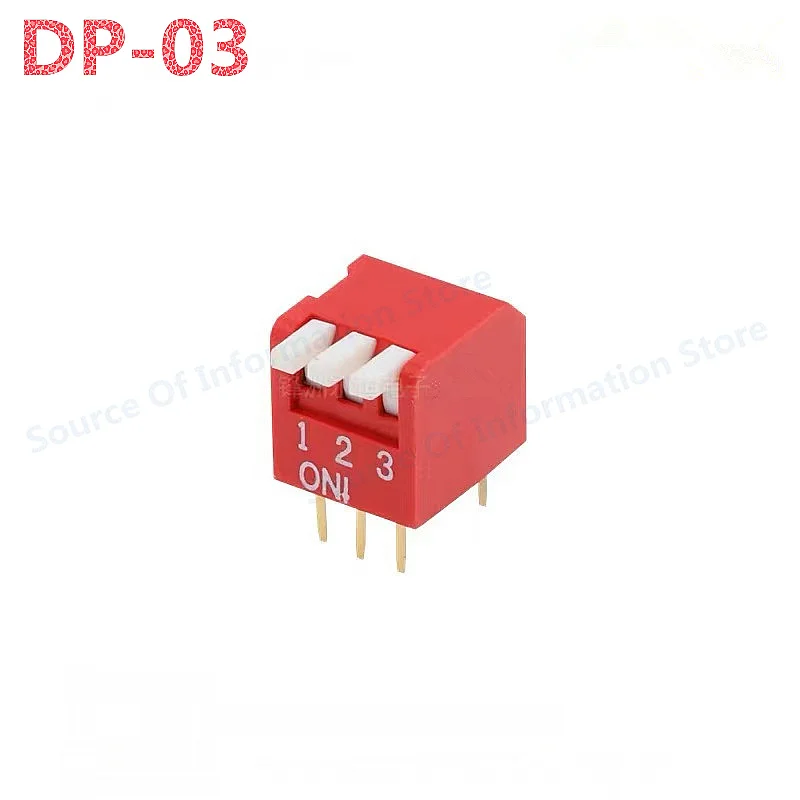 

20Pcs DP-03 Side-Mount DIP Switch Position Encoder Switch 2.54mm for Electronic Components Market