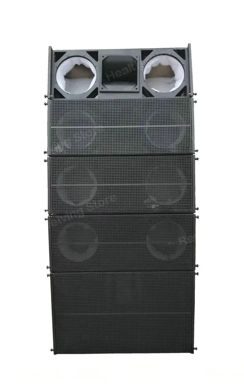 Professional assembly of plywood cabinets for 10-inch and 12-inch large outdoor performance line array speakers