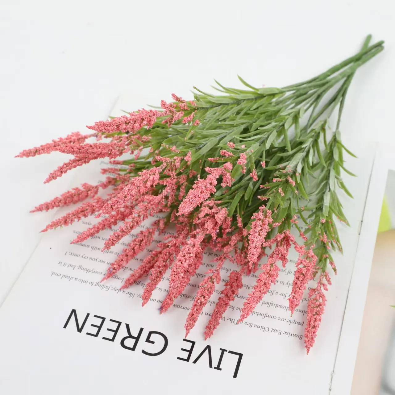 Artificial Flowers Foam Lavender Bouquet Christmas Wedding Home Decoration Indoor Outdoor Home Office Table Arrange Fake Plants