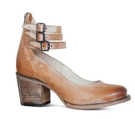 Flache Klassische Sandalen für Damen, Afrikanischer Stil, Quadratischer Absatz, Hohe Absätze, Klobige Freizeitschuhe, Schnürung, Runde Zehenpartie, Riemen, Blockabsatz – Detail 15