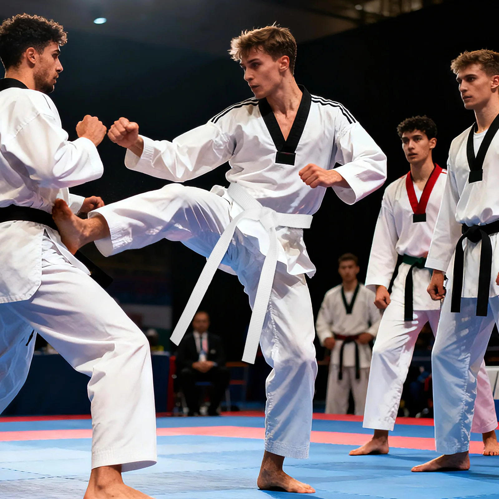 

Taekwondo Karate Belt Martial Arts Waist Belt For Men Women Lightweight Stretchy Uniform Training Gear Competition Practice