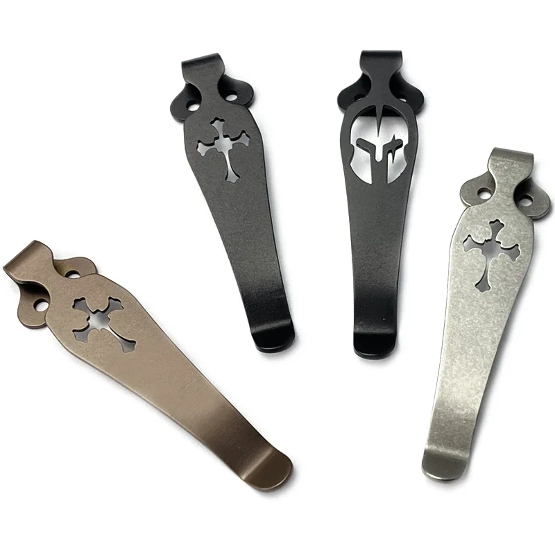 Titanium Pocket Clip 3-Hole Deep Carry for Spyderco C81/C10 Series Multi-Tool Accessory