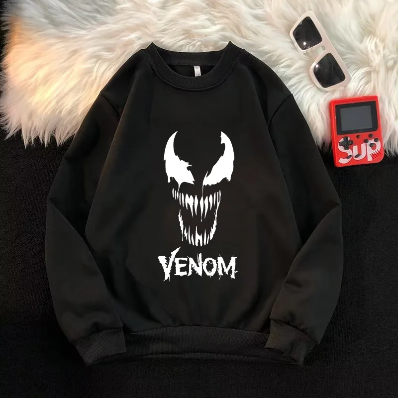 سترة Venom للربيع والخريف مطبوعة سترة شتوية دافئة غير رسمية بأكمام طويلة للفتيات والأولاد بلوفر للأطفال ملابس خارجية أنيقة شعبية