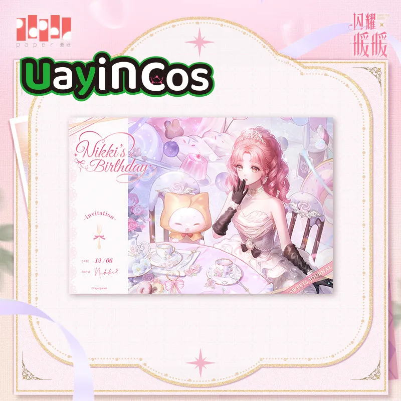 Original Miracle Nikki Abzeichen Shikishi Farbiges Papier Acryl Untersetzer Fotokarten-Set Ständer Puppe Schlüsselanhänger Anime Spiel Spielzeug Kinder GIF