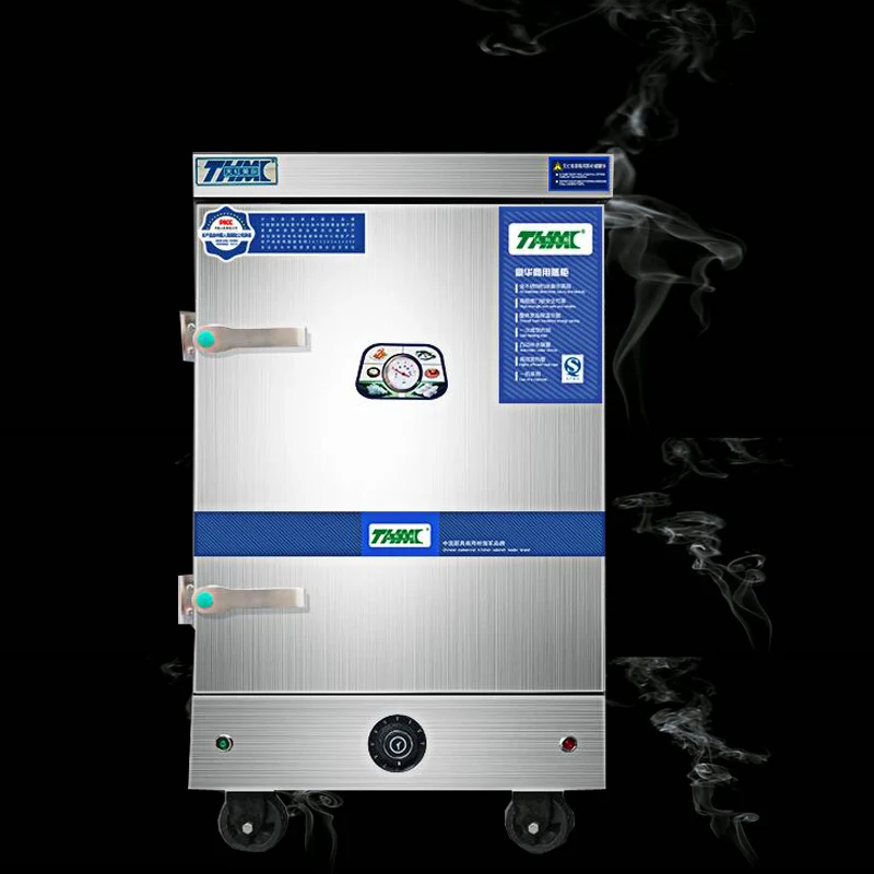 Commercial Gas fuel 3 layers steamer cabinet for rice fish shrimp meat seafood price