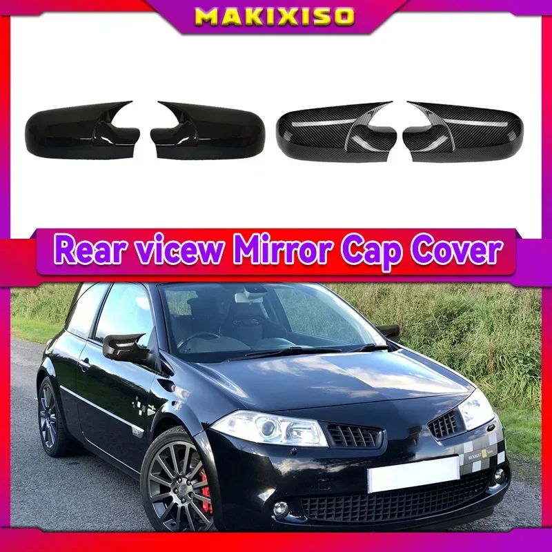 

For Renault Megane 2 MK2 2002-2009 Car Styling 1Pair Car Side Wing Rearview Mirror Cover Cap Rear View Mirror Cover