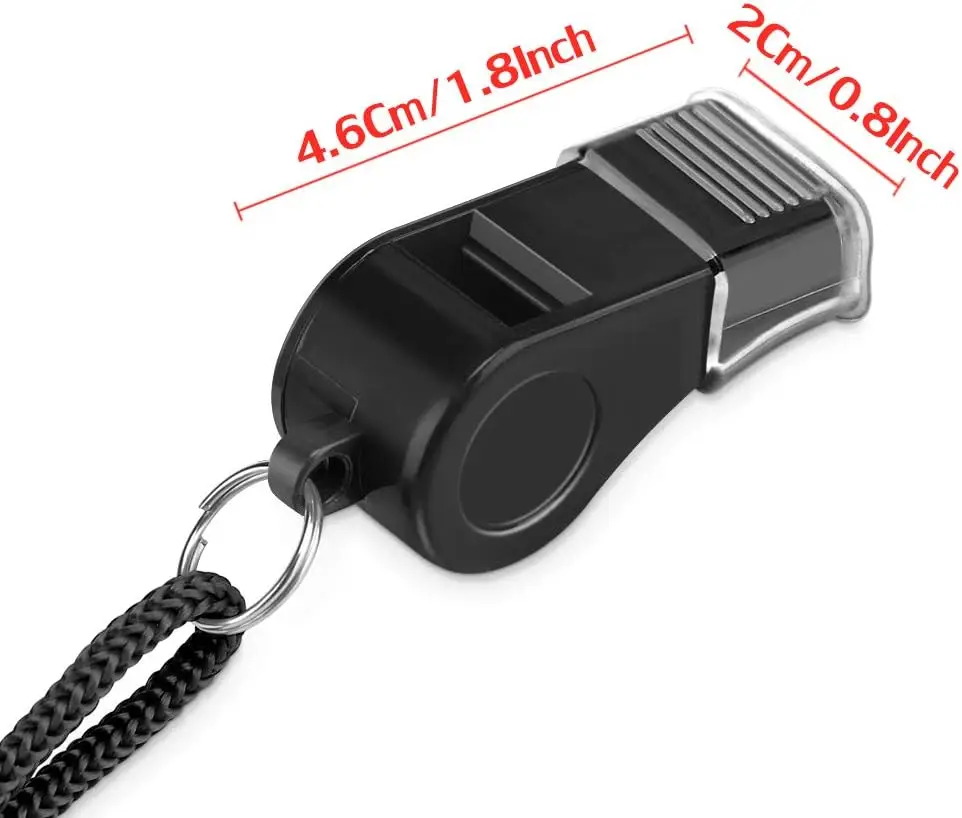 1000Pcs Plastic Sports Whistles with Lanyard, Loud Crisp Sound Whistle Ideal for Coaches, Referees, and Officials