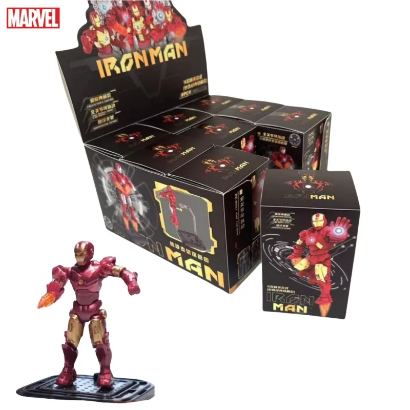 Caja ciega personalizada de dibujos animados de Marvel, juguetes periféricos de películas de Iron Man, decoración de adorno, regalo de cumpleaños para niños