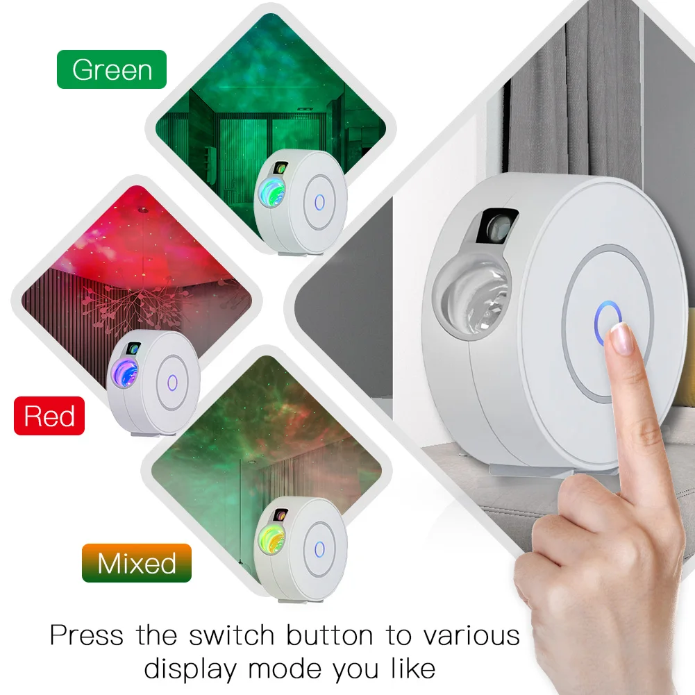 Projecteur Laser Tuya Smart Star WiFi, Ciel Étoilé Ondulant, Veilleuse LED Colorée, Commande Sans Fil, Compatible Alexa