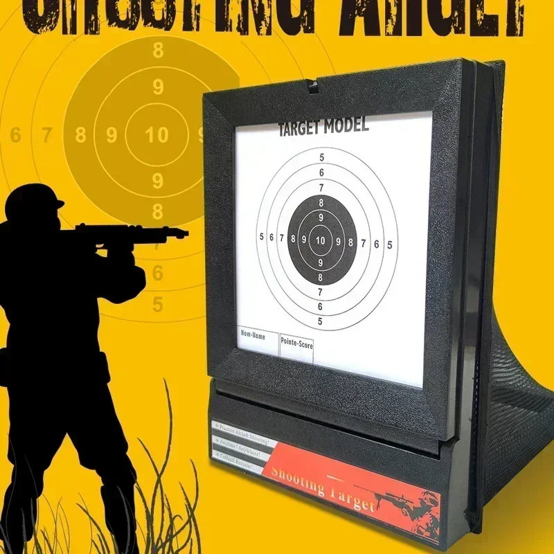 cible-de-tir-a4-aeg-airsoft-avec-filet-de-recuperation-support-et-cible-en-papier-pour-l'entrainement-au-tir-au-pistolet-airsoft-les-billes-bb-en-interieur-et-en-exterieur