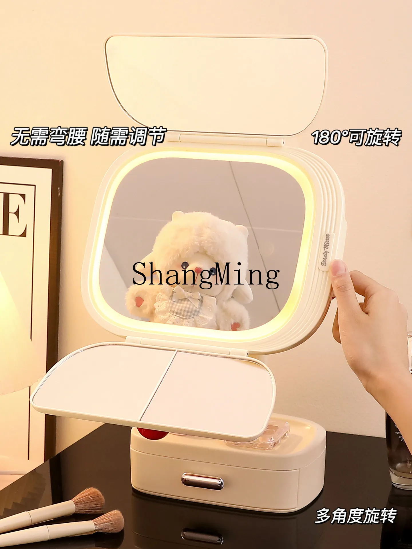 

CL Makeup Mirror Birthday Gift Girls Desktop Desktop Student Dormitory Fill Mirror Makeup