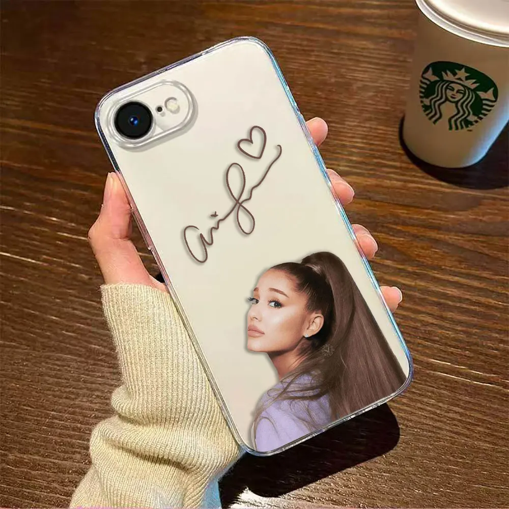 Singer A-Ariana G-Grandes Clear Phone Case For Samsung Galaxy S26 S25 S24 S23 S22 S21 S20 FE S10 PLUS ULTRA EDGE DIY Case Shell