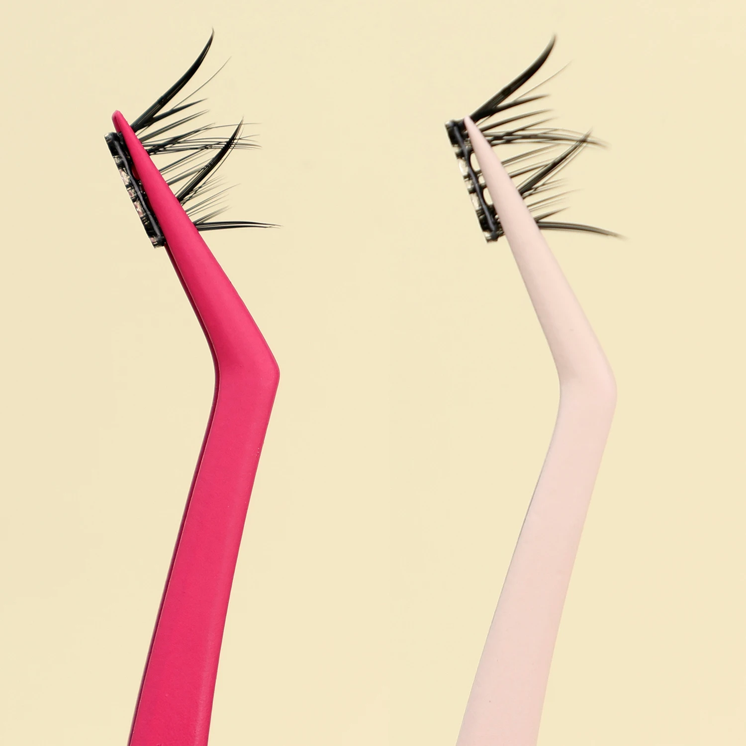 Pinzas de pestañas antiadherentes profesionales, juego de pinzas de extensión de pestañas de acero inoxidable, herramientas de maquillaje de cejas para pestañas 3D para mujeres