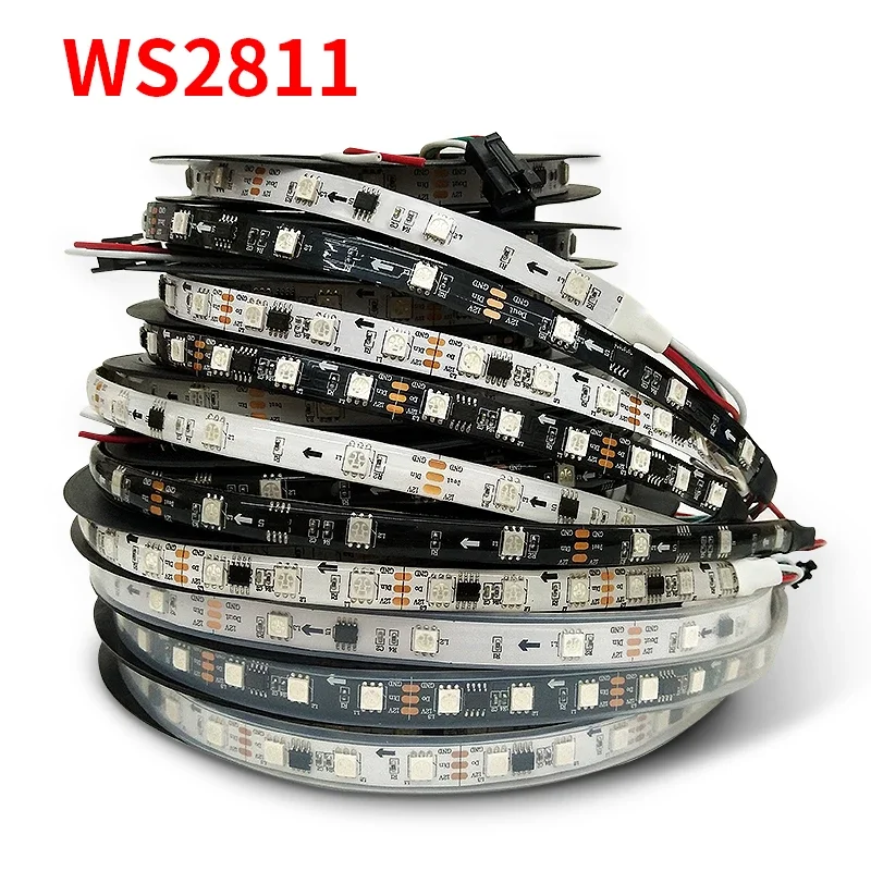 WS2812B WS2815 WS2811 RGB LED Strips Individually Addressable Pixels SMD5050 TV Tape Light IP30/65/67 DC5V DC12V Room Led Strip