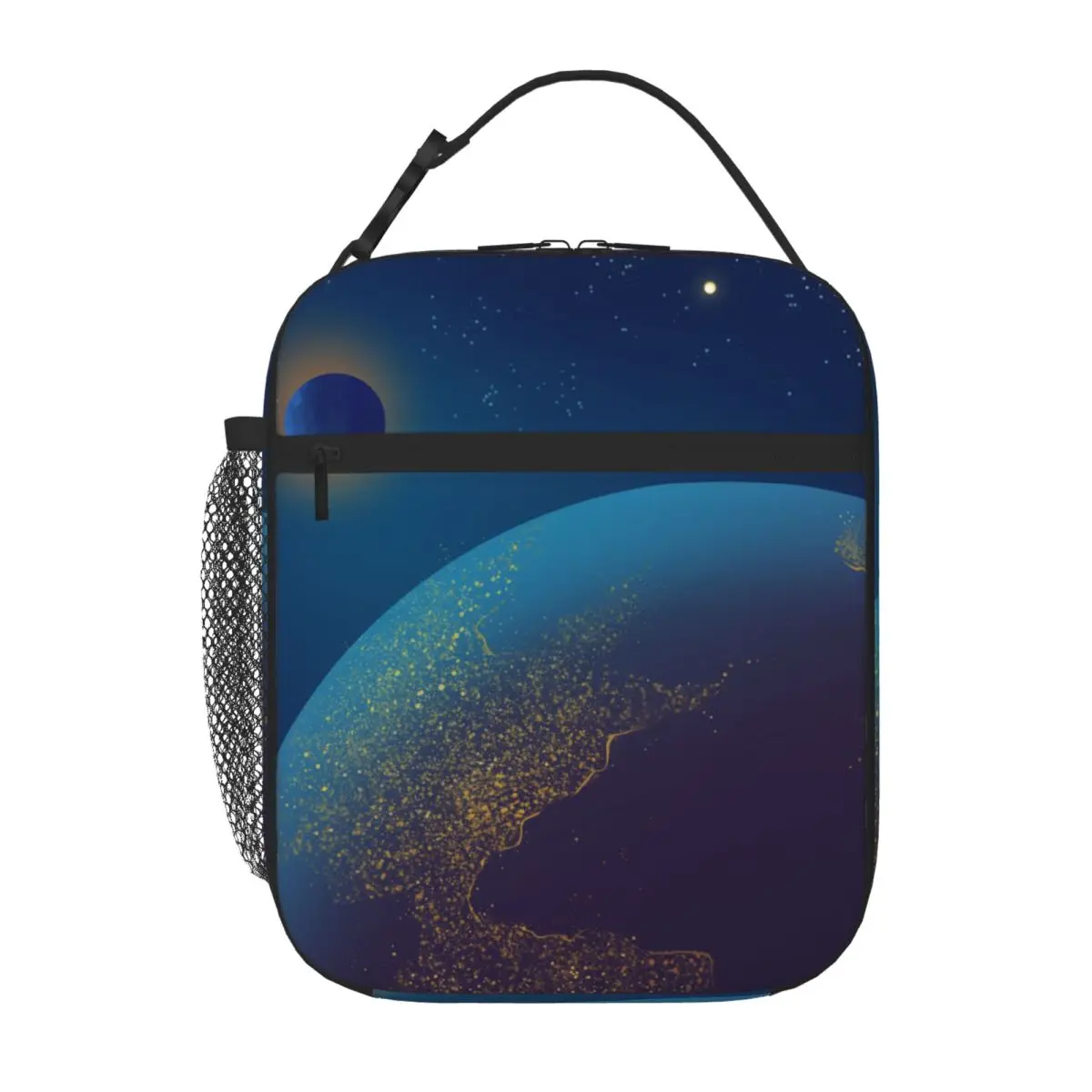 Bestselling Sky, Universe, Earth Patchwork School Lunch Bag Park Picnic Student Lunch Bag