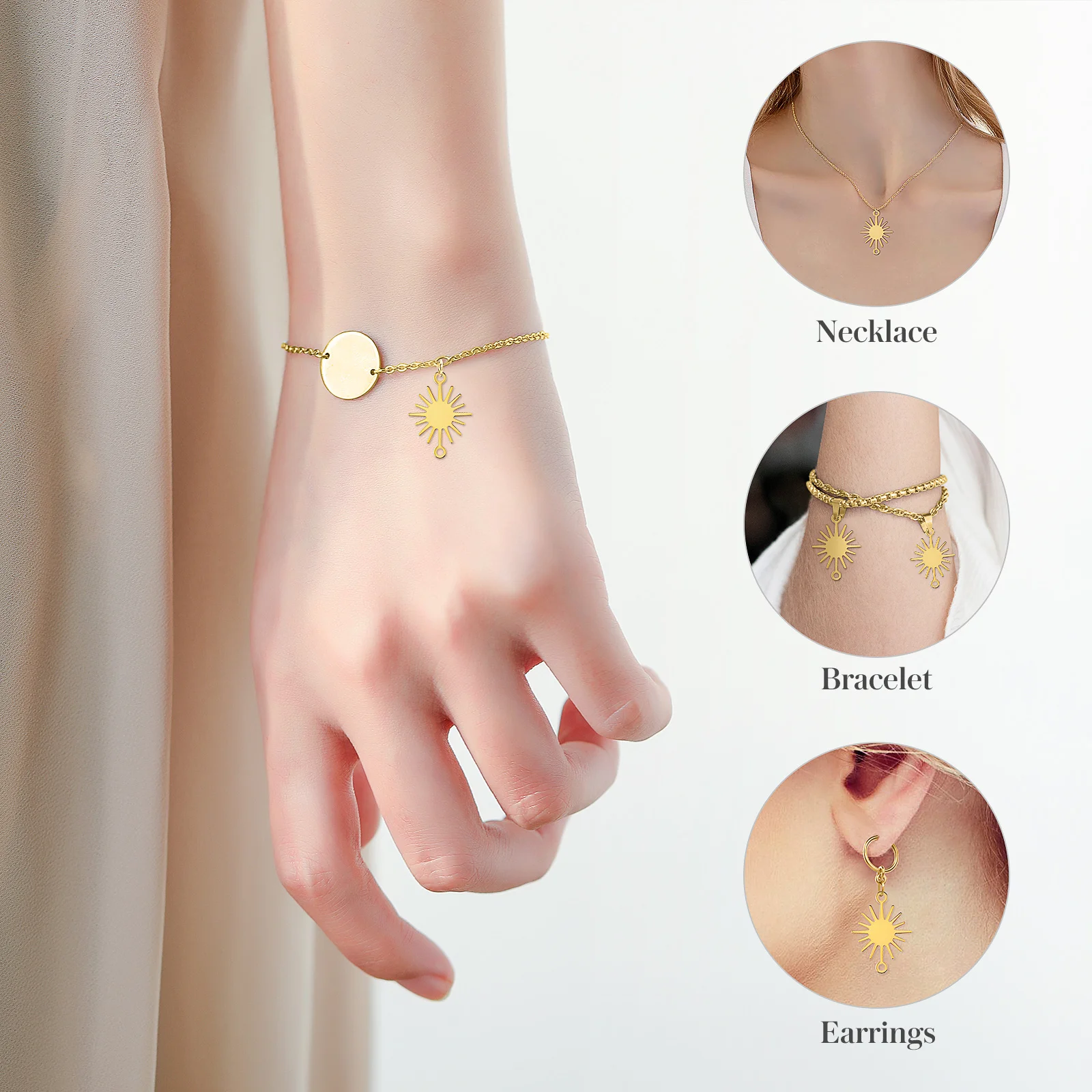 50 قطعة قلادة على شكل الشمس موصلات سبيكة Diy بها بنفسك صنع المجوهرات السحر للقلائد والأساور والأقراط لوازم الحرفية الشمس #1