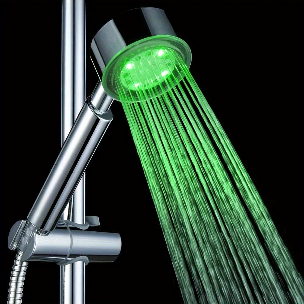 

Temperature-Controlled 7-Color LED Hand Shower Hydro Massage Function, Anti-Clog Reversible Nozzles, Bathroom Spa Must-Have