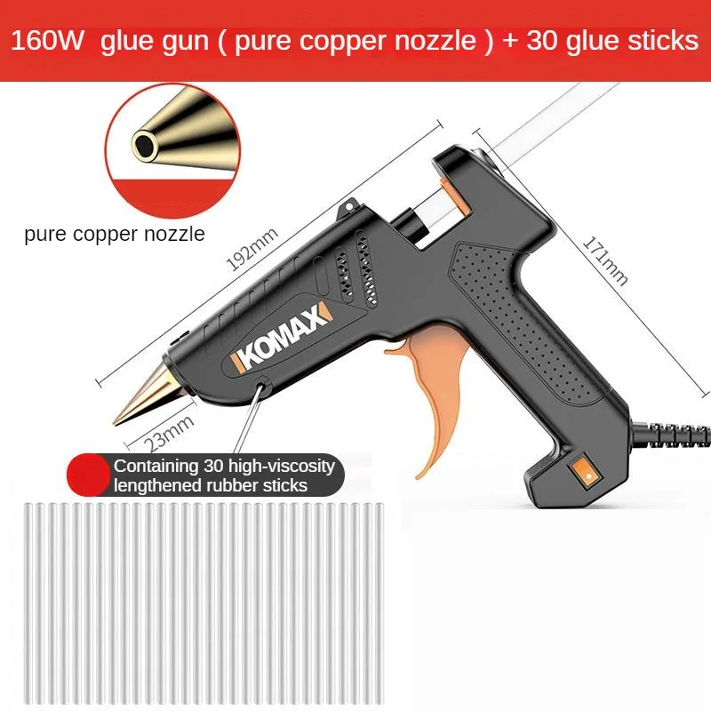 Imagem -06 - Mini Household Industrial Hot Melt Glue Gun Temperatura do Calor Thermo Ferramenta de Reparo Elétrico Uso 11 mm Glue Sticks 30 w 50 w 160w