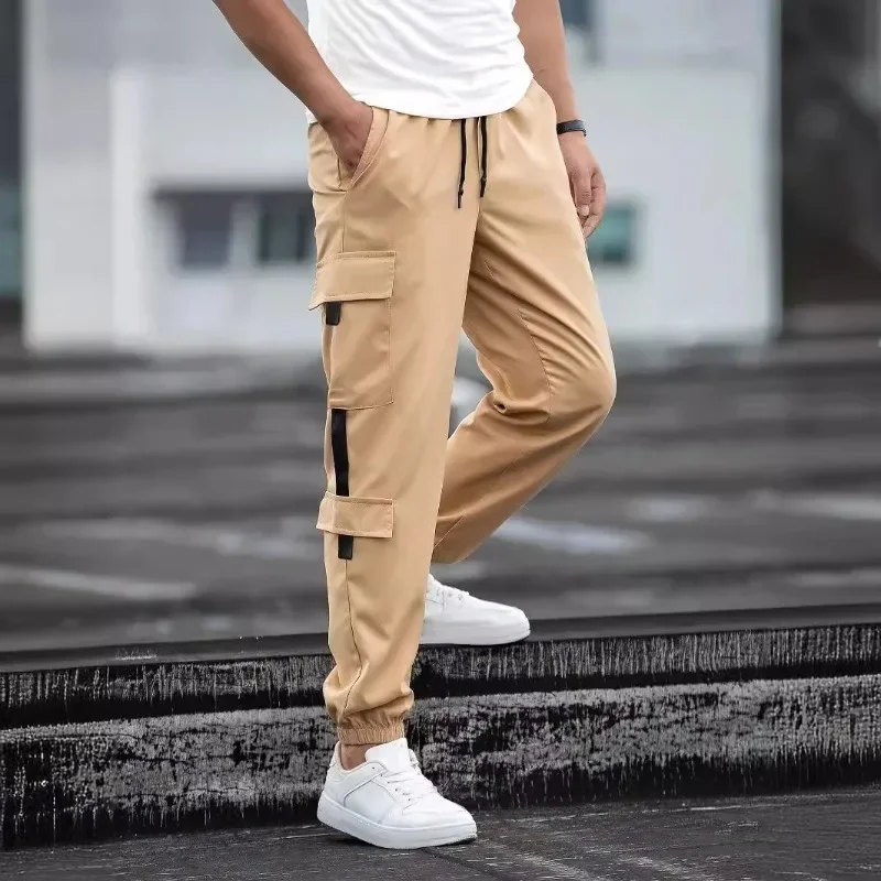 New Multi-pocket Cargo Pants Europe and The United States High Street Fashion Brand Retro Casual Pants Men