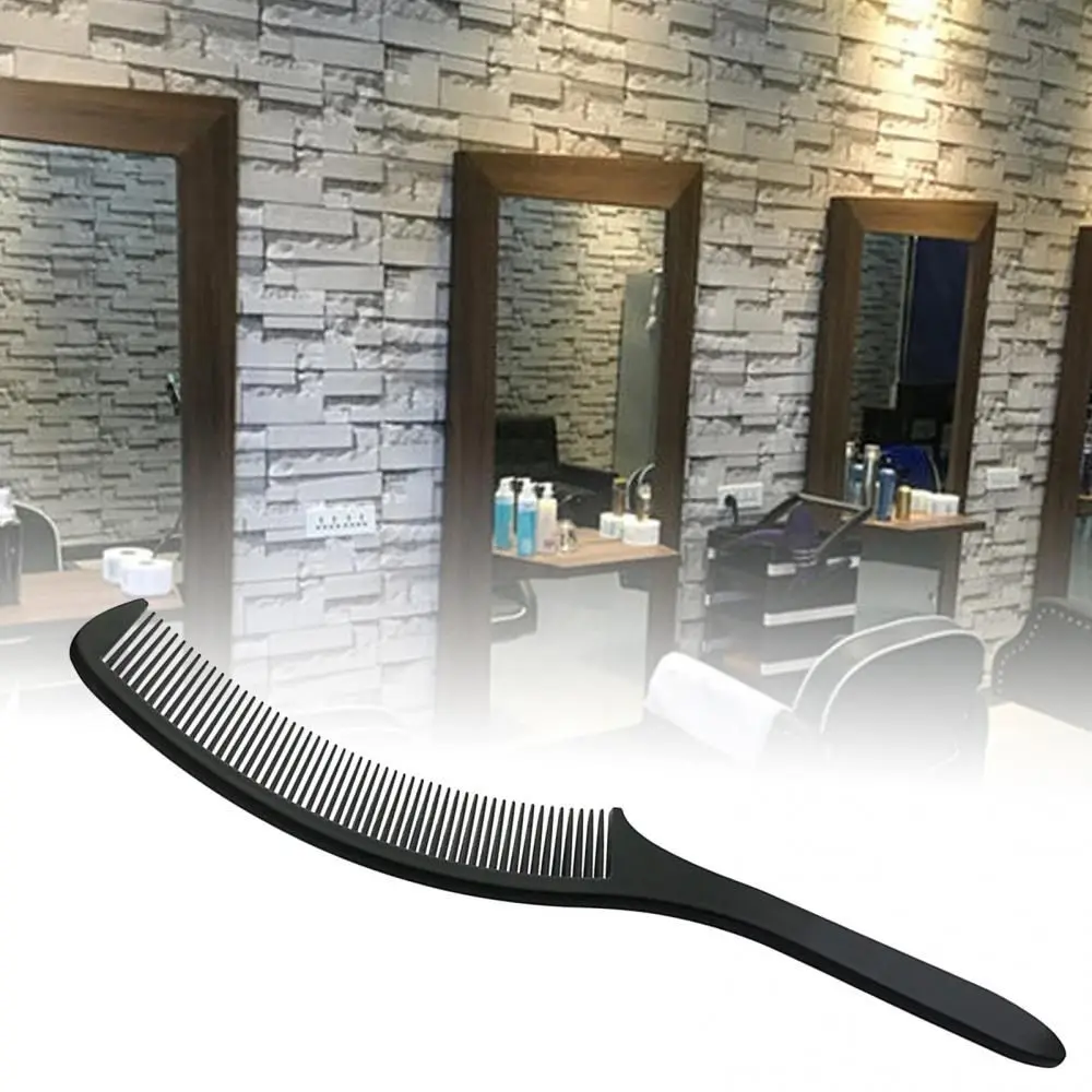 Flat Top Comb Anti-static Curved Barber Comb Plastic Hairdressing Hair Cutting Comb Heat Resistant Haircutting Comb Salon