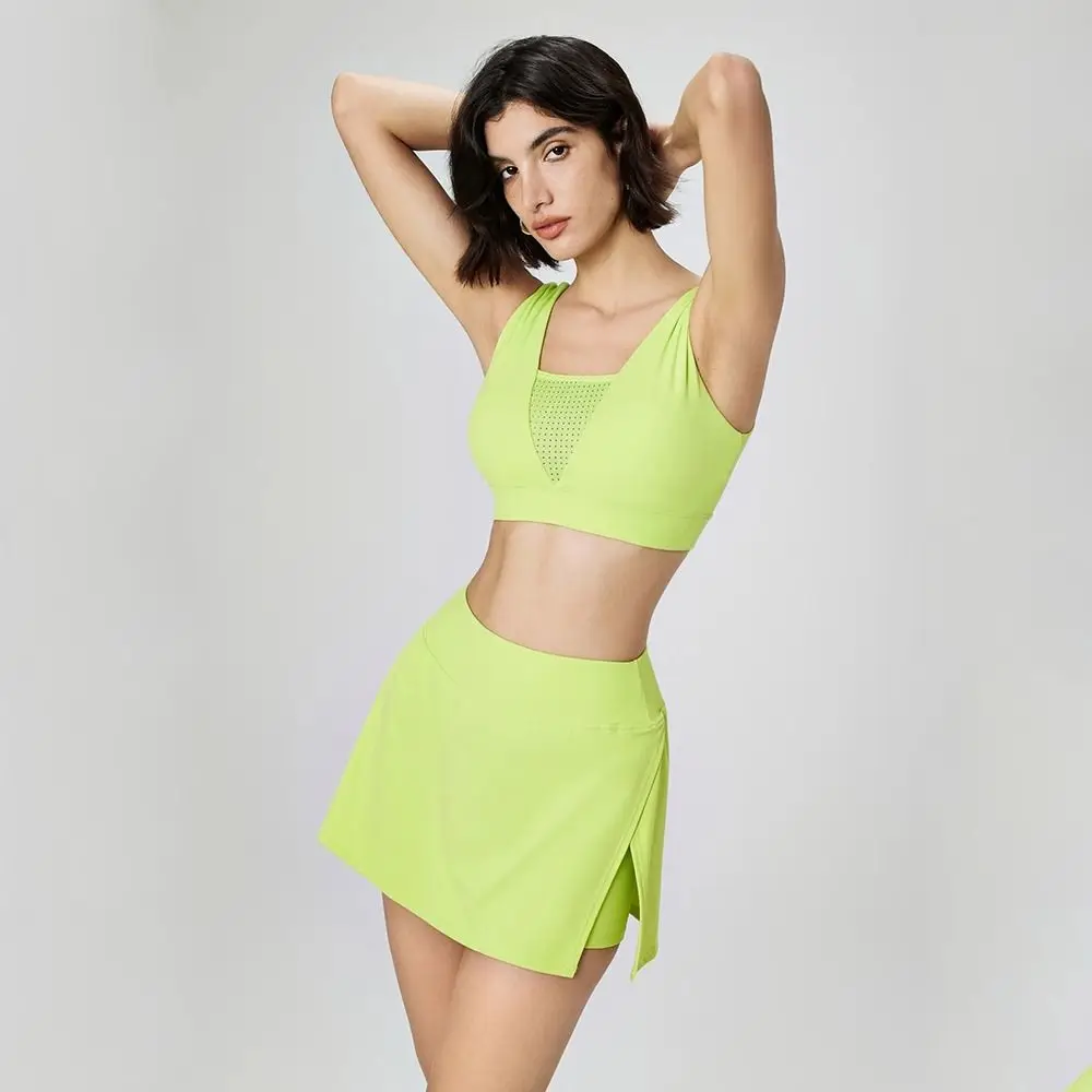 Yoga Legging Soft Women's Tennis Skirts with Phone Pocket Breathable Women Dress Quick Dry Built-in Shorts Fitness Skirt Gym