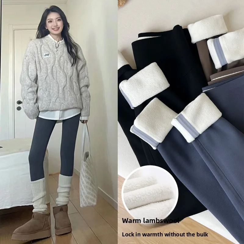 

Женские утепленные флисом брюки для йоги с высокой талией, осенне-зимние, теплые, с эффектом подтяжки ягодиц, укороченные (7/8)