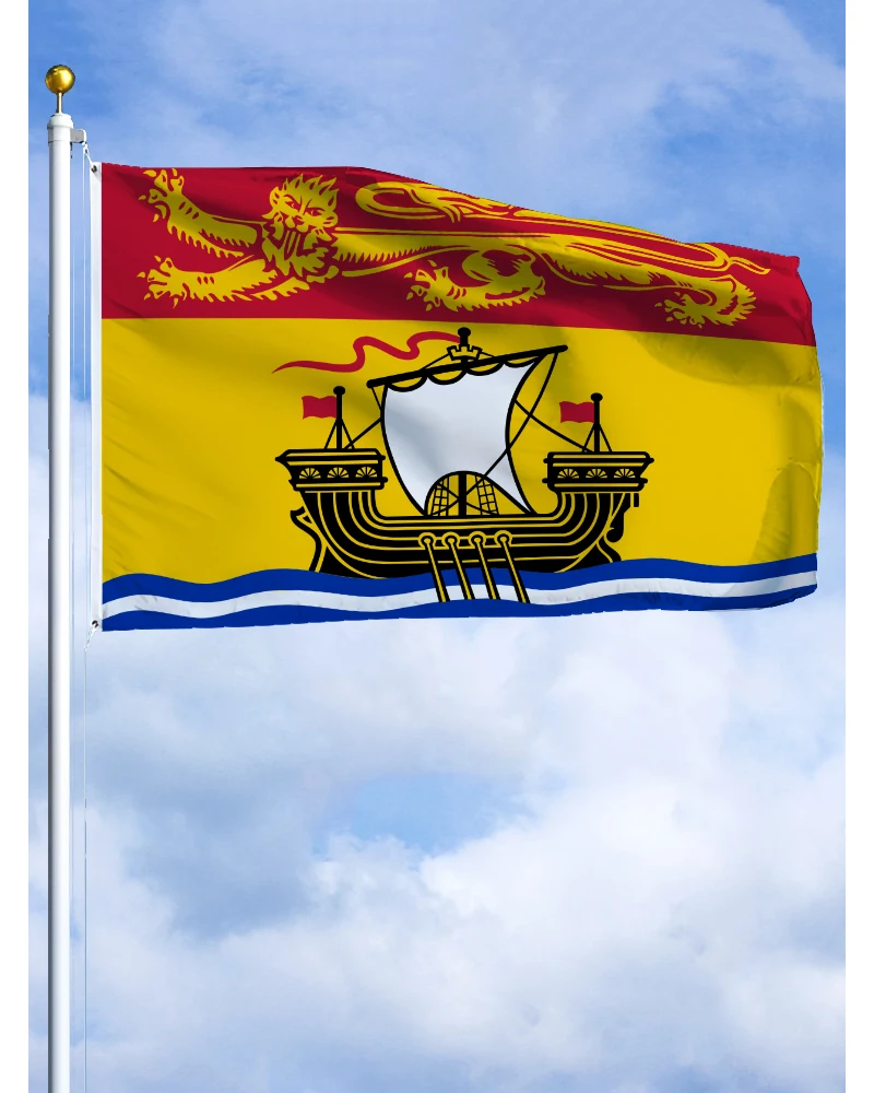 60×90 90x150 120×180CM New Brunswick Emblem Flag Canada Polyester Printed Banner Tapestry For Decor