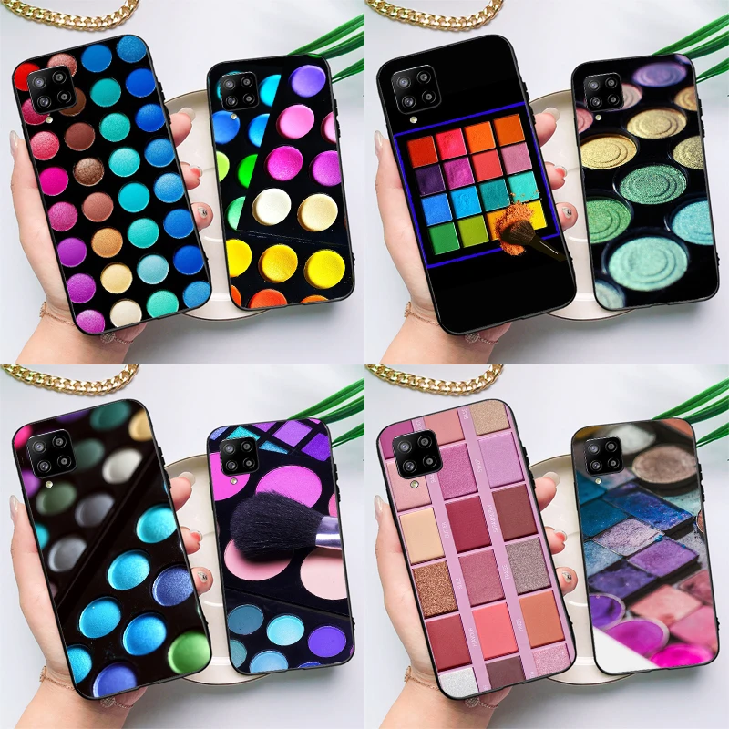 Makeup Eyeshadow Palette Case For Samsung Galaxy A54 A34 A21S A12 A22 A32 A52 A72 A13 A33 A53 A73 A51 A71 A14 Cover