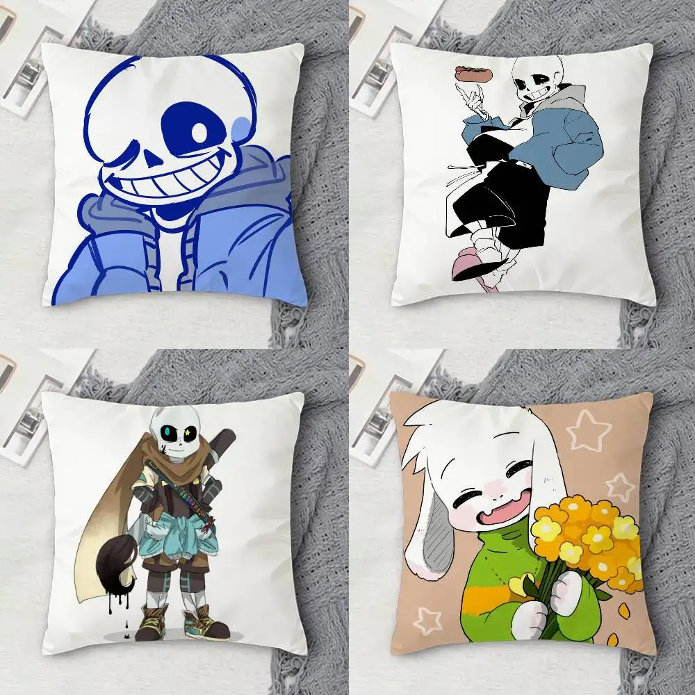 

U-Undertale Double-sided Printed Square Decorative Cushion Cover for Sofa Living Room Home Decor