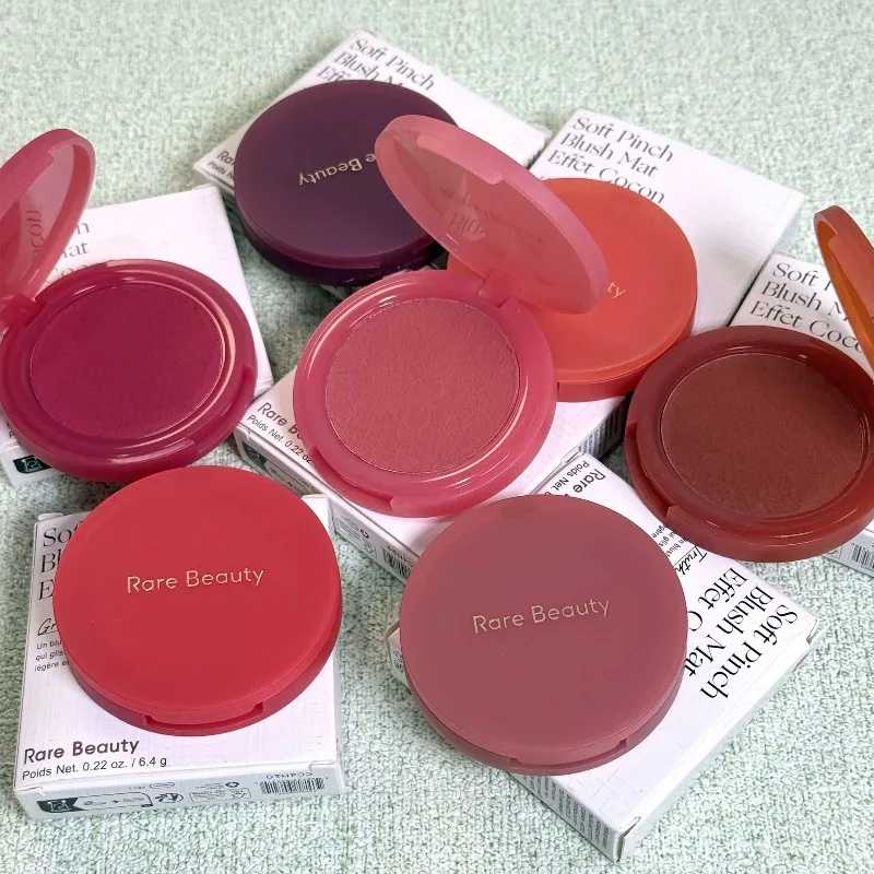 Blush em Pó Matte da Marca Rare Beauty, Longa Duração, Colorido, Adequado para Todos os Tons de Pele, Cosmético Natural