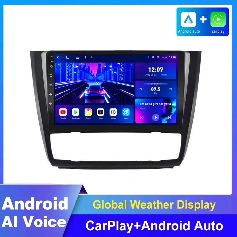

Wireless Carplay Android 14.0 For BMW 1 Series E88 E82 E81 E87 2004-2012 Car Radio Multimedia Video Player GPS Navigation Auto