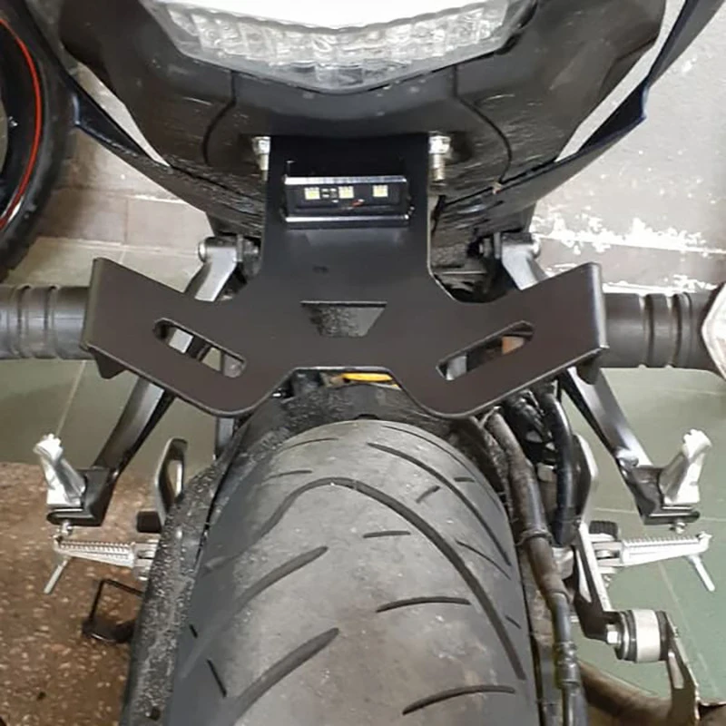 Motorcycle License Plate Holder Tail Tidy Fender LED Replacement Bracket Fits For Yamaha MT125 MT15 ABS MT-125 MT-15 2018-2024