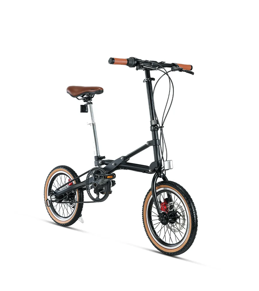 16-Inch Internal Three-Speed One-Second Folding Bike Adult Ultralight Belt Drive Oil Brake Folding Bicycle