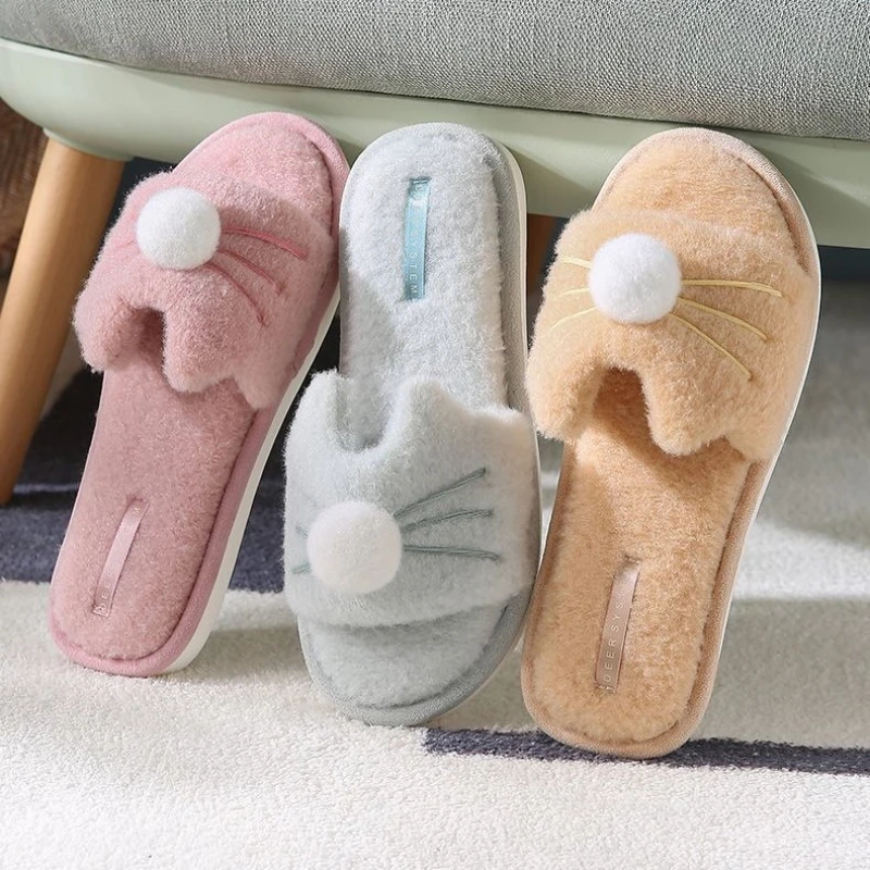

Осень/зима 2021, домашние хлопковые тапочки на мягкой подошве, домашняя плюшевая женская обувь, модные повседневные тапочки, зимняя женская обувь