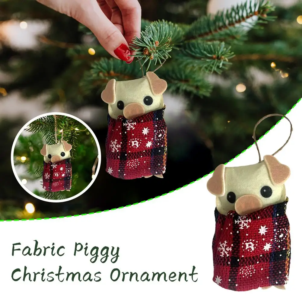 1pc Pigs In Blankets Christmas Tree Pigs Ornament Handmade Pigs In Blankets Ornament Gift Box Decor Secret Santa Gift