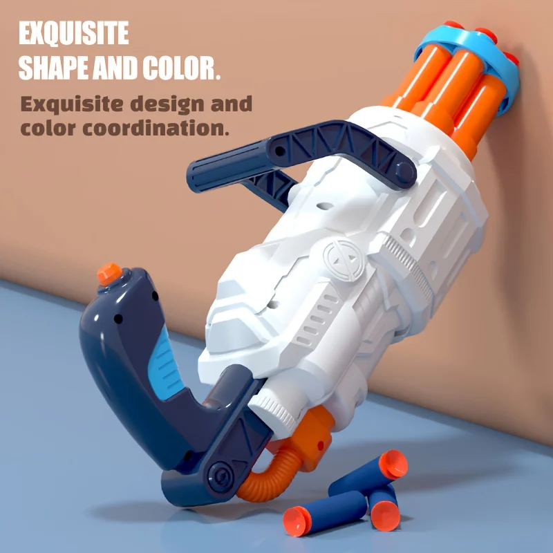 Rotating soft bullet gatling gun Manual Soft Air Gun Game Gun Safety Sponge Bullet Boys Toy Gun Halloween Christma Birthday Gift - Image 4