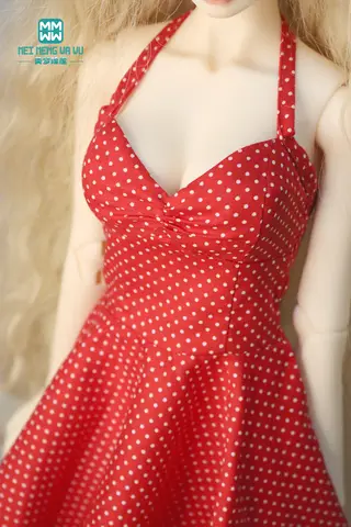 BJD Doll clothes 58-60cm 1/3 BJD DD SD DDL Doll accessories Fashion polka-dot big skirt dress Shoes