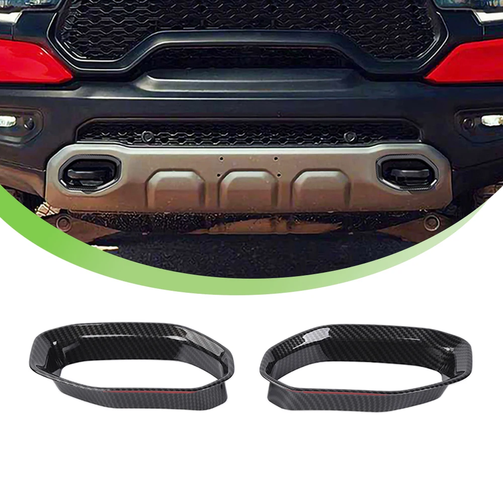 2-Pack Car Front Bumper Trailer Hook Decoration Cover Trim for Dodge RAM TRX 2018 2019 2020 2021 2022 2023 Exterior Accessories