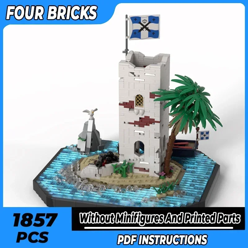 

Moc Building Bricks Pirate Island Model Sabre Island Remastered Technology Modular Blocks Gifts Christmas Toys DIY Sets Assembly