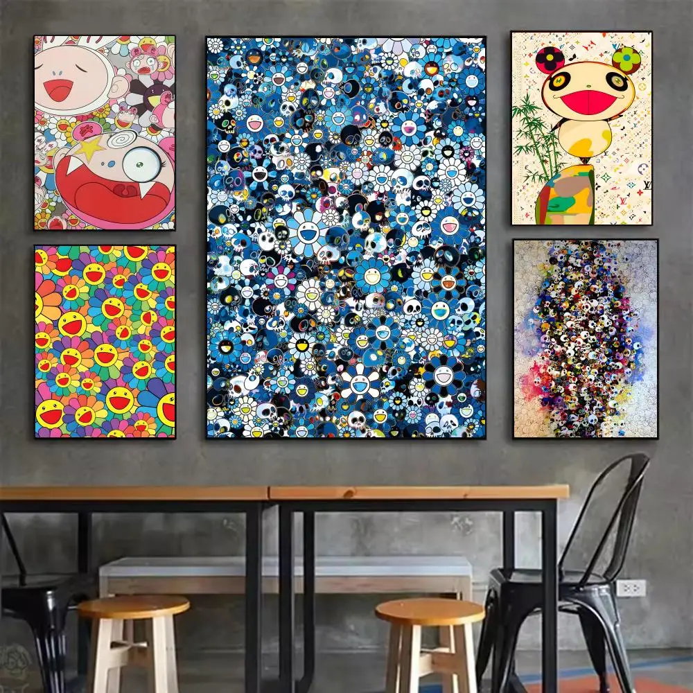 Póster Vintage de Murakami Takashi, impresiones estéticas y carteles, arte de pared, pintura Retro, decoración de pared para el hogar, habitación, cafetería, Club, dormitorio