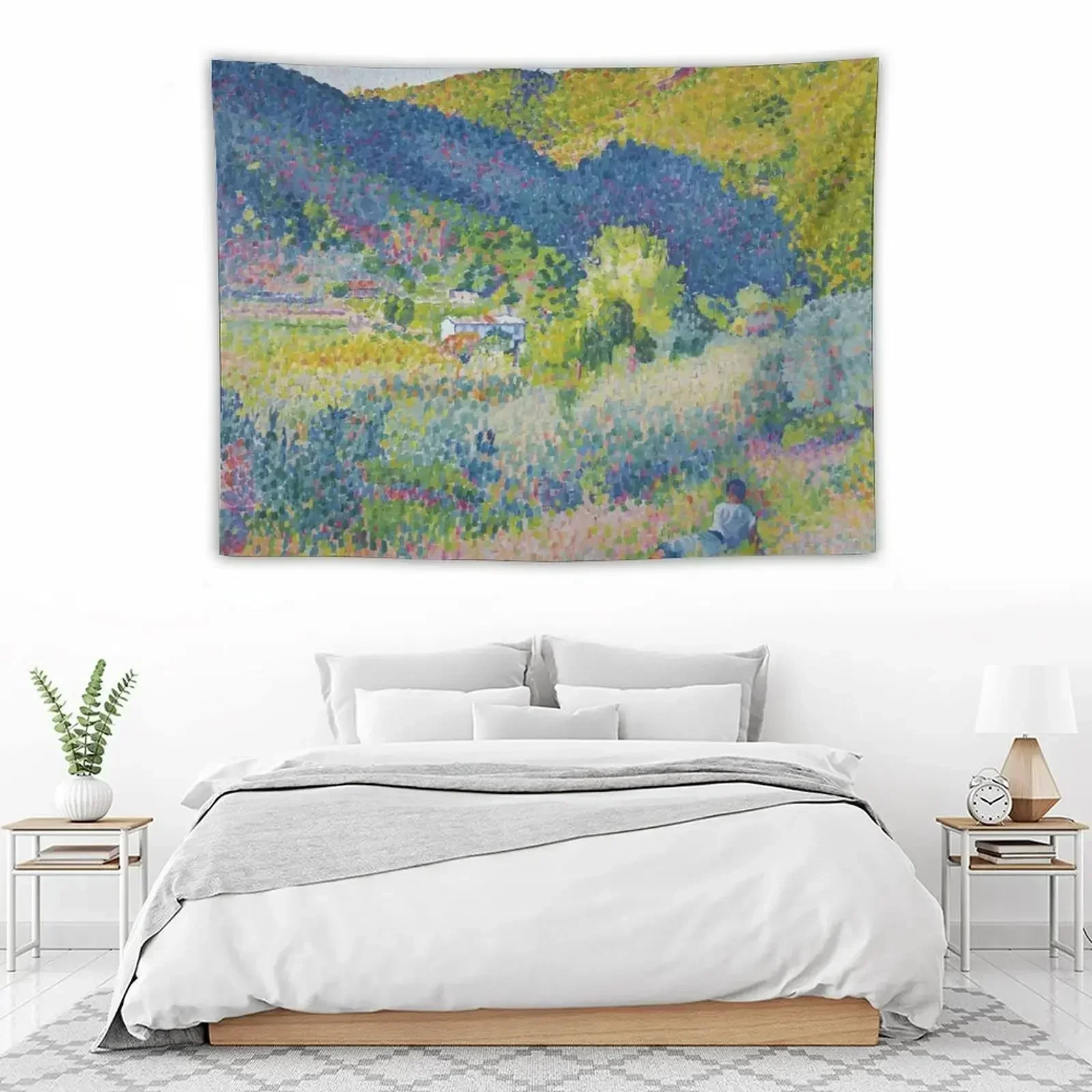 

PAYSAGE DE LA CHAINE DES MAURES - Henri Edmond Cross Tapestry House Decorations Room Decorating Aesthetic Tapestry
