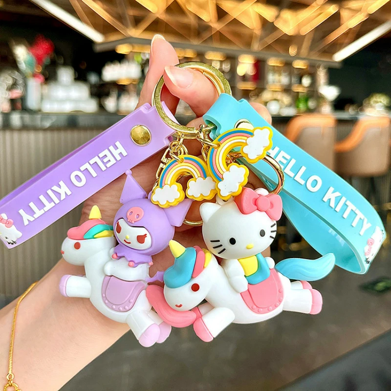 

6 Different New Models of Trojans, Sanrio Kuromi Keychains, Cartoon Dolls, Doll Pendants, Schoolbag Pendants, Children’s Gifts