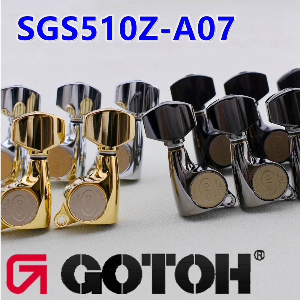 1 Set Genuine 6 In-line GOTOH SGS510Z-A07  Guitar Machine Heads Tuners  -  JP(Origin)