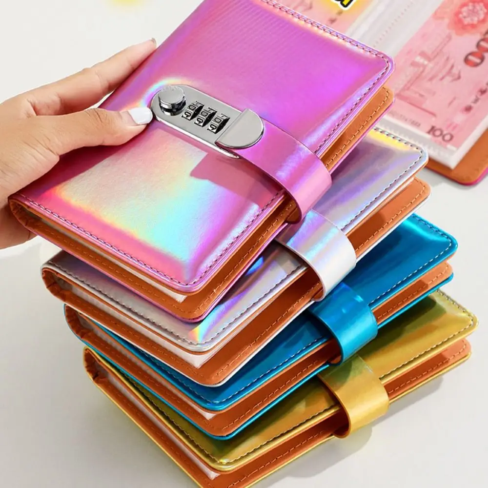 50Sheets Savings Book with Password Lock Laser Portable Savings Challenge Tracker Book Dual Sided Savings Handbook Budget Binder