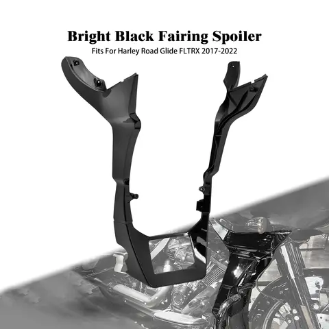 오토바이 페어링 스포일러 커버 할리 투어링 글라이드 스페셜 FLTRU FLTRX 17-2023 스포일러 프로텍터 용 블랙 턱 스포일러