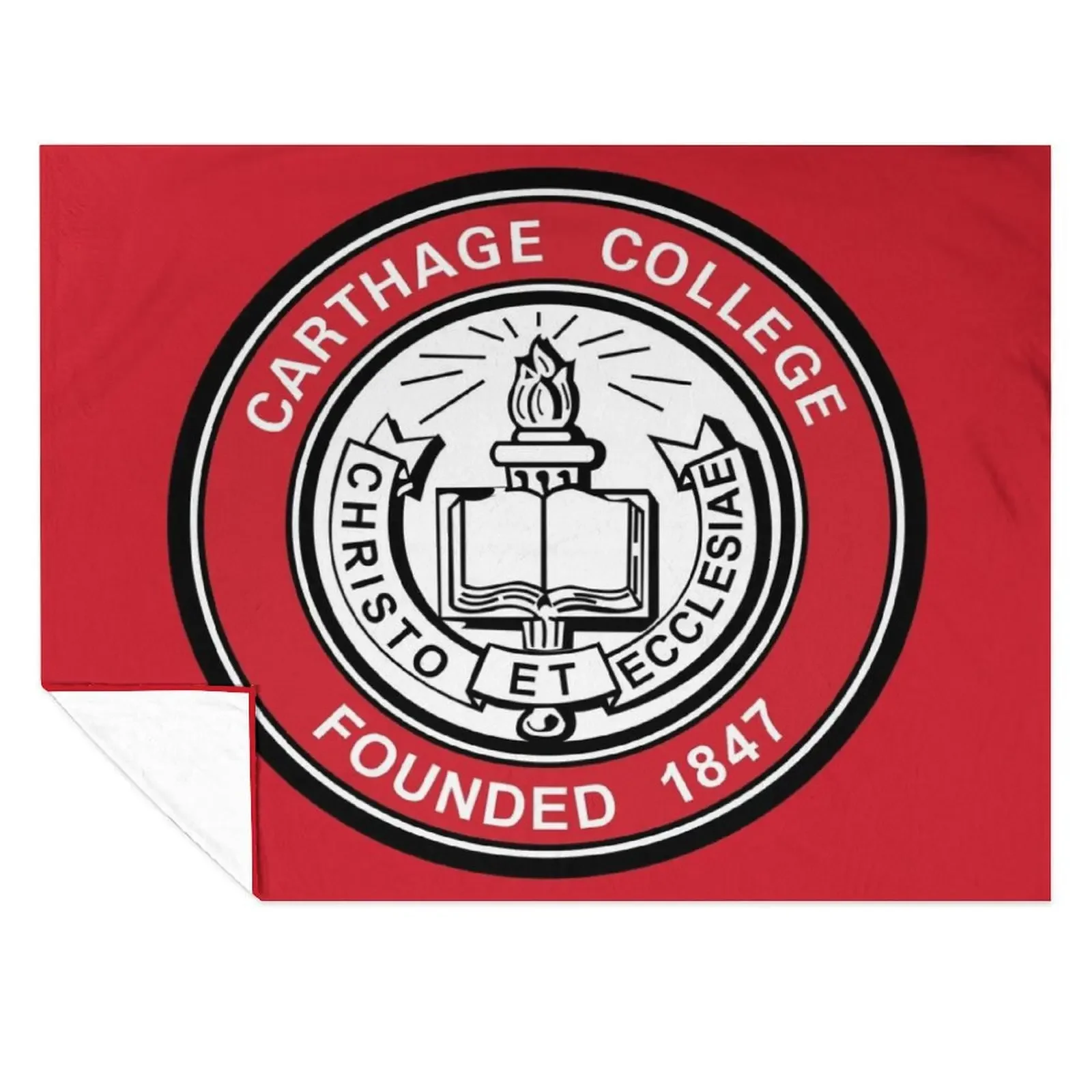 

Carthage College Logo Throw Blanket Picnic Thins Flannels Furrys Blankets